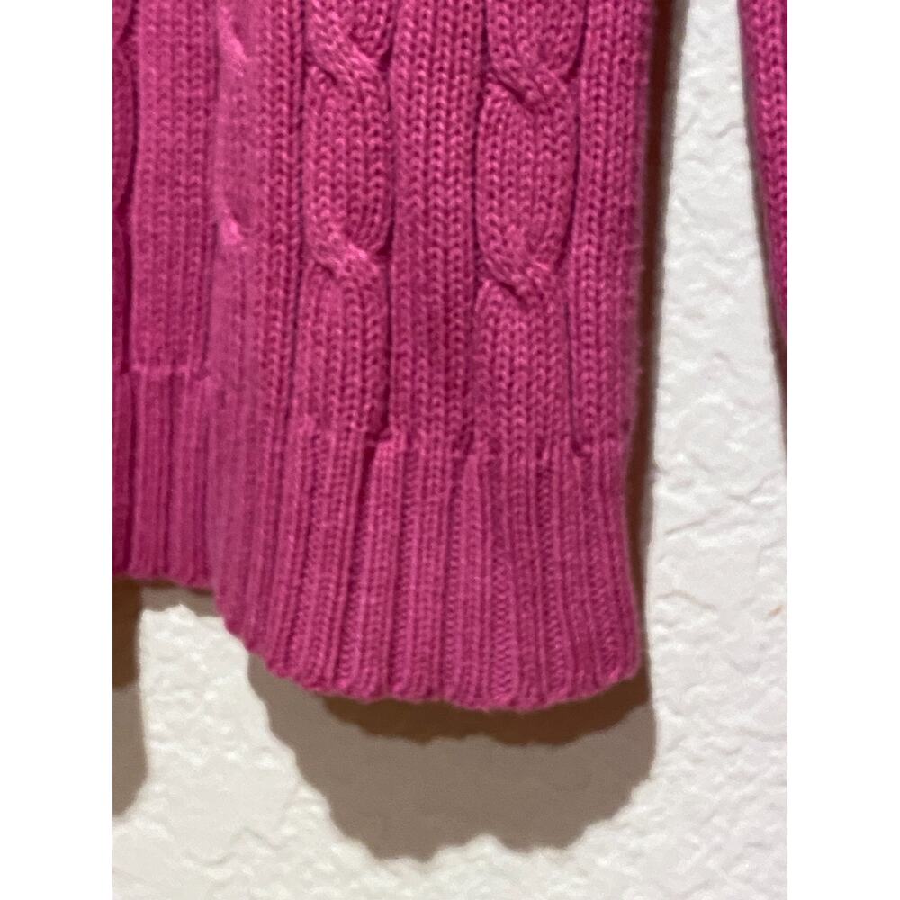 Steve & Barry's Pink Cableknit Sweater Size M Fisherman‎ Chunky Cotton Preppy - Picture 5 of 8